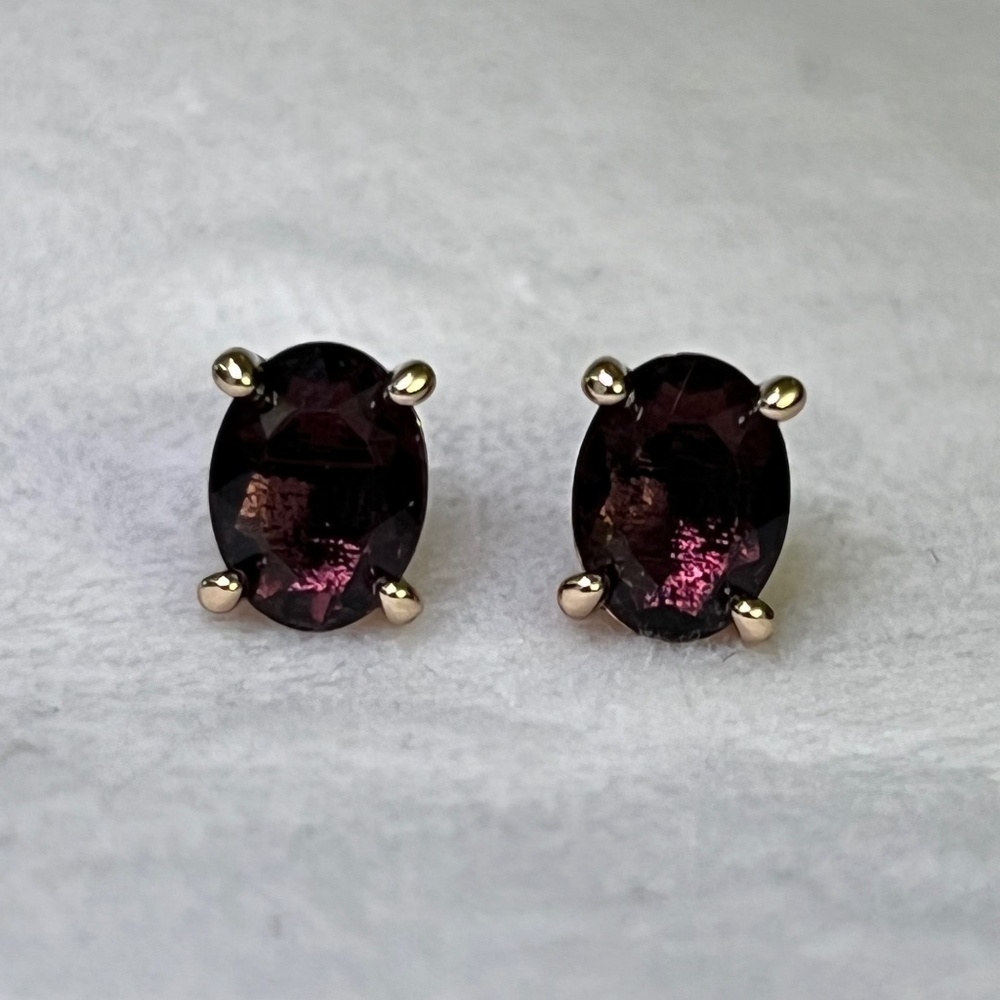 Danbury Mint Amethyst Crystal Stud Earrings